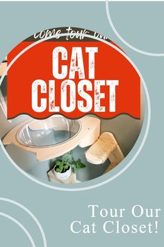 an advertisement for a cat closet with the caption'tour our cat closet '