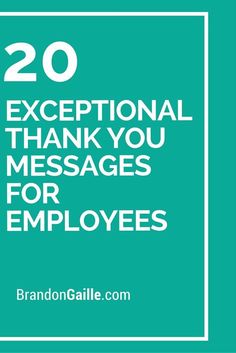 the words 37 thank you messages for employees are in white letters on a purple background