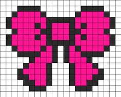 a cross stitch pattern with pink and black squares in the shape of an elephant's head