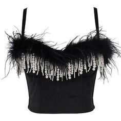 Top Rated Women's Sexy Fur Trim Pearl Fringe Bustier Crop Top Glitter Corset Vest Top Bra, Womens Clothing Feather Tank Top, Casual Bra, Feather Tops, Tassels Fashion, Womens Sleeveless Tops, Maxi Robes, Spaghetti Strap Top, Pusheen, Style Chic