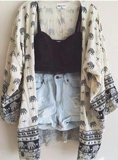 Bridget Bardot, Denim Crop Top, Bohol, An Elephant, Kimono Cardigan, Maxi Skirts, Cute Summer Outfits