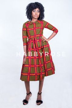 "This beautiful Bella dress is handmade with vibrant African print. The bodice is lined and it is fitted with zipper at the back. Buyers can request customization if measurement is different from standard Waist to hem length is approximately 31 inches. Model is 5ft9\" tall Please allow 7 to 10 business days for production, standard shipping takes 3-5 business days to deliver. Color may be different due to your monitor Packing: in order to save your shipping cost, each dress will be packed tightl Patterned Printed A-line Dress, Green Printed A-line Midi Dress, Fitted Printed Midi Dress, Fitted Printed Midi Length Dress, Fitted Midi Length Printed Dresses, Patterned A-line Printed Dress, Fitted A-line Printed Mini Dress, Fitted Patterned Cotton Dress, Fitted Green Printed Dresses