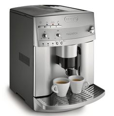 an espresso machine with two cups of coffee