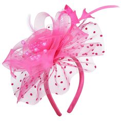 PRICES MAY VARY. Vibrant Design: Make a bold statement with this eye-catching hot pink fascinator, perfect for standing out at any Kentucky Derby, The Oaks, church event, or tea party. Versatile Wear: Comes with both a headband and a hair clip for multiple styling options, ensuring a secure and comfortable fit for all-day wear. Feather and Mesh Details: Adorned with delicate feathers and polka-dot mesh, adding a touch of playful elegance to your ensemble. One Size Fits All: Designed to fit anyon Pink Fascinator, Tea Party Hats, Construction Crafts, Greasy Hair Hairstyles, Cow Painting, Vibrant Design, Kentucky Derby, Party Accessories, Hair Accessories Headbands