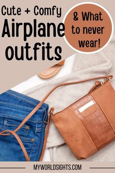 Read all about airplane outfits and what to wear on a plane. Learn all about travel outfits, flight outfits, and airport outfits. Find out more about comfy travel outfits at myworldsights.com Long Flights