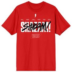 Celebrate your favorite superheroes in style with this Shazam 2: Fury of the Gods tee. The shirt features the handwritten word “Shazam!” in black while the movie’s logo appears in white in the background. The tee comes in a red short sleeve red crew neck. Fans of the Shazam movie sequel will love this comfy cotton t-shirt. Shazam Fury Of The Gods, Shazam Movie, Fury Of The Gods, Graffiti Graphic, Gods Hand, Graphic Tee Dress, Hand Sketch, Sketch Art, Red Shorts