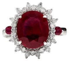 7.75 Carats Impressive Red Ruby and Diamond 14K White Gold Ring Suggested Replacement Value $4,900.00 Total Red Ruby Weight is: 7.00 Carats (lead glass filled) Ruby Measures: 12 x 10mm Natural Round Diamonds Weight: .75 Carats (color G-H / Clarity SI1-SI2) Ring total weight: 6.5 grams Disclaimer: all weights, measurements and colors are approximate and may vary slightly from the listed dimensions or as seen in the image. All pictures are magnified to show the smallest of details. Please, refer t Wngagement Ring, Lead Glass, Promise Ring Gift, Etsy Gold Ring, Birthday Ring, Ruby Diamond, 14k White Gold Ring, Red Ruby, White Gold Ring