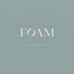 the word foam is shown in white on a light blue background, and it appears to be made out of paper