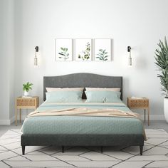 PRICES MAY VARY. This quality upholstered bed is securely packaged in a single carton with the frame, legs, posture-flex slats (made from construction-grade LVL), and assembly hardware conveniently located in a zippered compartment in the back of the headboard Carefully designed for durability and style, a mixed hardwood frame construction adds strength, and premium fabrics create a luxurious, yet affordable, centerpiece for any bedroom Transitional styling of this upholstered bed blends contemp Bedroom Transitional, Tufted Upholstered Headboard, Mattress Foundation, Florida House, Headboard Designs, Firm Mattress, Panel Headboard, New Beds, Make Your Bed