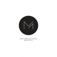 the logo for maryanne da costa's architecture project, which has been designed in black and white