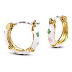 Flower Enamel Earrings by Kury - Available at SHOPKURY.COM. Free Shipping on orders over $200. Trusted jewelers since 1965, from San Juan, Puerto Rico. Preppy Jewelry, Earrings For Girls, Bronze Earrings, Basic Jewelry, Dope Jewelry, Kids Earrings, Enamel Earrings, Girly Jewelry, Rainbow Flowers