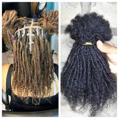 This method used in creating these locs are the interlocking method 👌 the locs very natural with a rough looking texture but smooth to a touch. These locs are also known as bubble.The locs can be added to existing locs to add length or for repairs on broken locs. Each lock is handmade and unique. Colors may slightly different. These locs are 100% human hair please do not be alarmed if you have itching there are some factors such as scalp sensitivity that could cause that not the loc extension. 💫 Sample locs available  Processing takes 3-5 business days or 1-2 weeks depending on the size, length and quantity, we have expedite / rush order available please send me a message to see available options See what buyers are saying about their purchase https://www.etsy.com/shop/AfricanLocs/edit?r Interlocked Locs, Curly Tips, Locs Natural, Bantu Knot Hairstyles, Finger Coils, Feather Hair Extensions, Hair Knot, Dreadlock Extensions, Feed In Braid