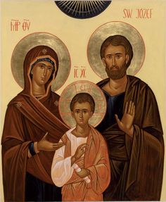 an icon of the three marys and jesus