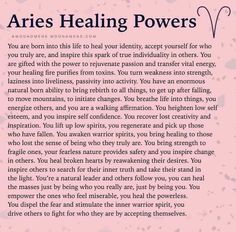 an article about aris healing powers on pink background with black and white text