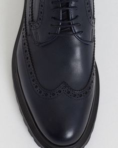 Crafted for the modern man, these Navy Blue Brogue Derby Shoes with intricate brogue detailing will elevate any outfit💙 Spring Summer Collection, The Navy, Derby Shoes, Mens Navy, Modern Man, Classic Elegance, Step Up, Summer Collection, Derby