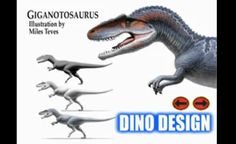 an image of dinosaurs with the words dino design