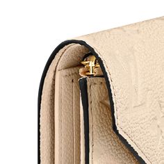 LOUIS VUITTON® - Victorine Wallet - Cream Elegant Beige Wallet With Coin Pocket, Elegant Beige Wallets With Coin Pocket, Luxury Beige Envelope Clutch, Luxury Beige Wallets With Card Slots, Luxury Beige Bifold Wallet, Luxury Leather Envelope Wallet, Luxury Leather Wallet On Chain In Beige, Luxury Beige Leather Wallet On Chain, Luxury Beige Wallet On Chain For Evening