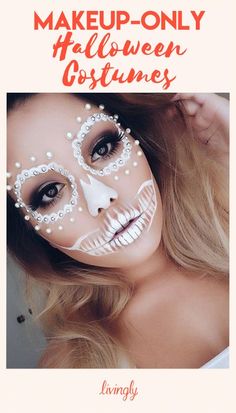 Halloween Costumes You Can Make, Winter Make Up, Doll Halloween Costume, Halloween Eye Makeup, Sugar Skull Makeup