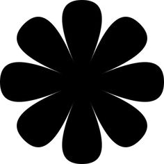 a black and white silhouette of a flower