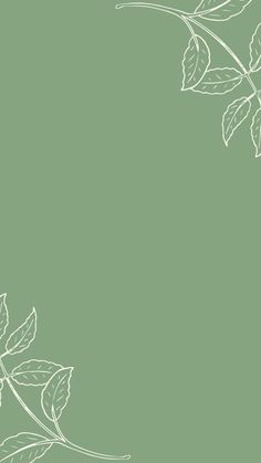 a green background with leaves and branches on the bottom right corner is an empty space for text