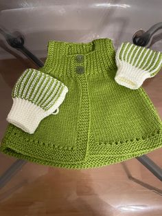 Hand knitted Baby Dress with Mittens The products are made to order and will take about a week or 2 to create. Knitted Baby Dress, Baby Girls Dresses, Knit Baby Dress, Knitted Baby, Baby Dress, Baby Knitting, Dress Making