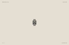 an image of the letter h in black and white on a beige background with text below it