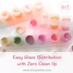 an image of easy glaze distribution with zero clean up