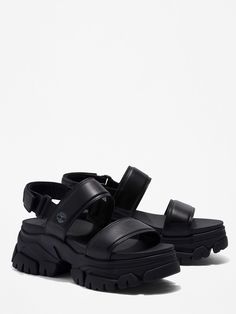 Timberland adley way sandal - black lining: textile/other sole: other materials upper: leather/textile/other Sandal For Women, Regenerative Agriculture, Timberland Women, How To Clean Suede, Women In Black, Black Timberlands, Trending Sandals, Open Toe Shoes, Round Toe Heels