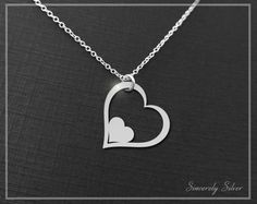 My <3 Stainless Steel Heart Pendant Necklace For Anniversary, Anniversary Stainless Steel Heart Pendant Necklace, Stainless Steel Double Heart Necklace For Anniversary, Nickel-free Double Heart Necklace For Anniversary, Silver Double Heart Charm Necklace, Stainless Steel Heart Pendant Charm Necklace For Anniversary, Stainless Steel Heart Charm Necklace For Anniversary, Stainless Steel Necklace With Heart Charm For Anniversary, Anniversary Locket Necklace In Stainless Steel