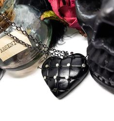 Hellraiser Necklace Gothic Valentine Heart Jewellery - Etsy Alternative Necklaces For Halloween Gifts, Alternative Halloween Gift Necklaces, Edgy Necklace For Halloween Gift, Edgy Halloween Necklace Gift, Edgy Handmade Jewelry Gift, Handmade Edgy Jewelry For Gifts, Black Necklace For Alternative Fashion, Black Alternative Style Necklace For Alternative Fashion, Alternative Style Handmade Black Jewelry