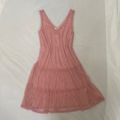 Brand New With Tags Mikey And Joey Pink Mesh Shirt Dress! This Size Small Dress Has The Cutest Ruffle Detail With Its Mesh Shell And Polyester Lining. Flowy Tiered Pink Mini Dress, Mesh Shirt, Small Dress, Shift Dress, The Cutest, Shirt Dress, Mesh, Brand New, Tags