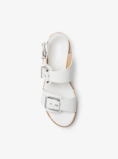 Colby Leather Flatform Sandal Flatform Sandals, Colby, Leather Sandals, Open Toe, Cork, Michael Kors, Buckle, Sandals, Heels