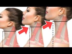 a woman's neck is shown with arrows pointing to the side