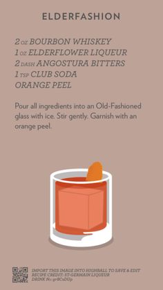 the flyer for an event with oranges in a glass and text that reads, elderfashion