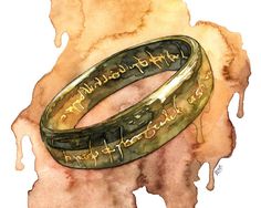 the lord's ring is painted in watercolor and ink