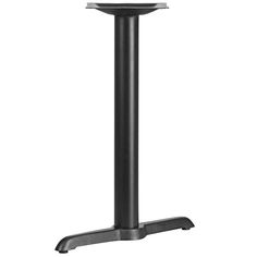 a black metal table base on a white background