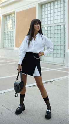 Rok Outfit, Outfit Chic, Camisa Social, Looks Street Style, Outfit Style, 가을 패션