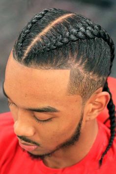 Two Braids Men, 2 Braids Men, Two Cornrow Braids, 2 Braids Hairstyles, Boy Braids, Braid Styles For Men