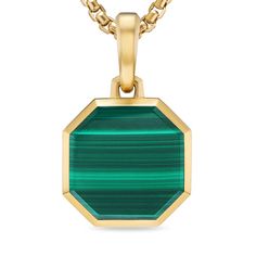 Our Amulets are an ode to individuality, representing a range of symbols, talismans, and motifs. The collectable designs can be worn alone on a chain or paired together to create meaningful expressions of personal style. 18-karat yellow gold • Malachite • Amulet, 16 x 16mm • Total length, 25.7mm Amulet only; chain not included. Symbolic Gemstone Jewelry For Formal Occasions, Luxury Octagon Jewelry With Polished Finish, Timeless Green Pendant Jewelry, Luxury Round Malachite Jewelry, Formal Malachite Jewelry With Polished Finish, Emerald Amulet Pendant Jewelry, Luxury Malachite Jewelry, Timeless Hallmarked Emerald Jewelry, Yellow Gold Emerald Jewelry, Tarnish Resistant