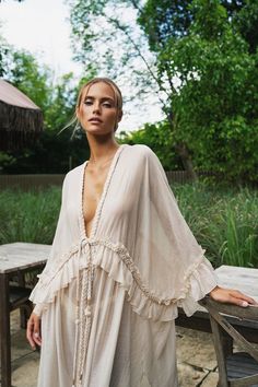 DRESS STORM SAND - Etsy Beige Bohemian Beach Dress For Brunch, Flowy Beige Beach Cover-up, Beige Boho Dress With Ruffles For Beach, Beige Bohemian Flowy Beach Dress, Bohemian Flowy Beach Dress In Beige, Beige Flowy Bohemian Beach Dress, Bohemian Beige Flowy Beach Dress, Flowy Cream Boho Dress For Vacation, Airy Flowy Beach Cover-up Dress