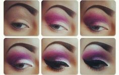 Eye Make Up Videos, Make Up Designs, Purple Smokey Eye, Purple Eye Makeup, Dramatic Eye Makeup, Purple Makeup, Hooded Eye Makeup, Eye Makeup Steps