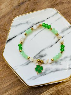 St. Patrick's Day Charm Beaded Bracelets, Custom Bracelets, St Paddy's Day, Lucky Bracelets Green Friendship Bracelets With 8mm Beads As Gift, Green Bracelets With Heart Beads For Gift, St Patricks Day Jewelry Diy, St Patricks Day Bracelets, Saint Patricks Day Necklace, St Patrick’s Day Bracelets, Cheap Green Jewelry For St. Patrick's Day, Lucky Bracelet, Clover Charm