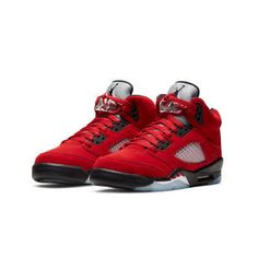 Find many great new & used options and get the best deals for New 2021 Air Jordan 5 Retro GS Raging Bull Varsity Red Black White 440888-600 5Y at the best online prices at eBay! Free shipping for many products! Red And Black Shoes, Red Jordans, Jordan Model, Black Jordans, Raging Bull, Jordan 5 Retro, Jordan Red, Black Love Couples, Air Jordan 5 Retro