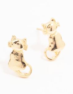 Embrace your inner cat lover with these purr-fect Gold Cat Stud Earrings, guaranteed to attract compliments. Combining chic sophistication with playful charm, they effortlessly enhance any outfit, adding a touch of whimsy to your everyday style. Dimensions: Length 10 mm x Width 5 mm | Lovisa Gold Cat Stud Earrings Cat Stud Earrings, Cat Earrings Studs, Everyday Style, Cat Lover, Everyday Fashion, Cat Lovers, Stud Earrings, 10 Things, Gold