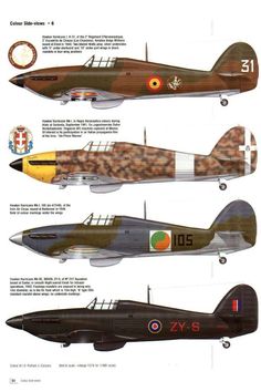 four different types of fighter jets are shown in this diagram from the air force's aircraft