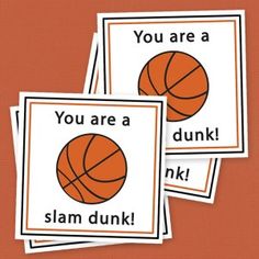 you are a slam dunk card game with basketballs on it and the words you are a slam dunk