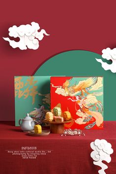 an advertisement for the chinese new year's eve celebration, with paper cut art