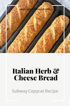 Italian herb and cheese bread subway recipe Italian Herb And Cheese Bread, Herb And Cheese Bread, Subway Bread