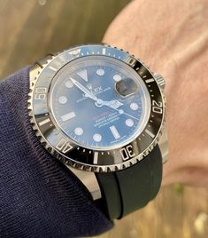 Our Rubber Strap is a perfect fit for the SD43, ensuring a comfortable and secure wearing experience while allowing the bezel to turn. 📸@rolextimeuk . www.everestbands.com⁠ . . . #Everestbands #Rolex #Submariner #126600 #126610ln #SD43 #oysterperpetual #RolexSub Turn Ons