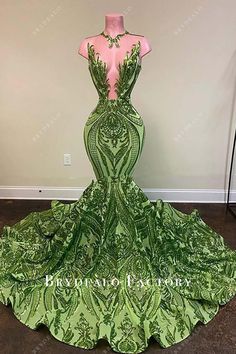 Grass Green Sequin Sleeveless Mermaid Prom Dress Princess Selena, White Vintage Dress, African Prom Dresses, Prom Dresses Black, Prom Girl Dresses, Green Mermaid, Mermaid Sequin, Plus Size Formal, Graduation Dresses